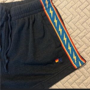 Aviator Nation bolt stripe lounge sweat shorts